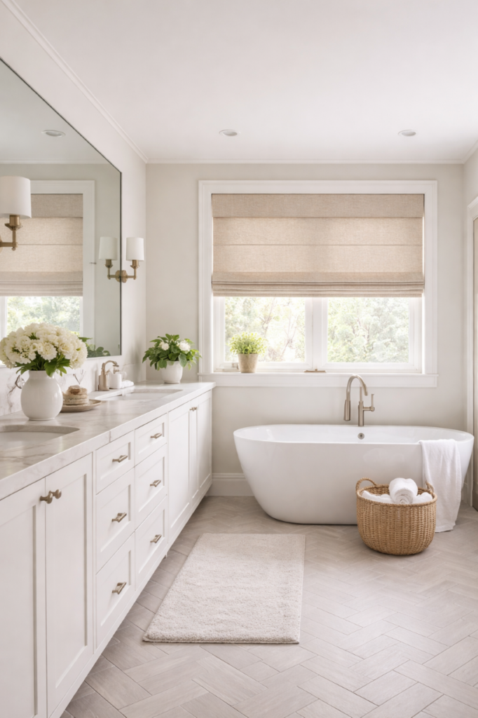 bathroom window blinds