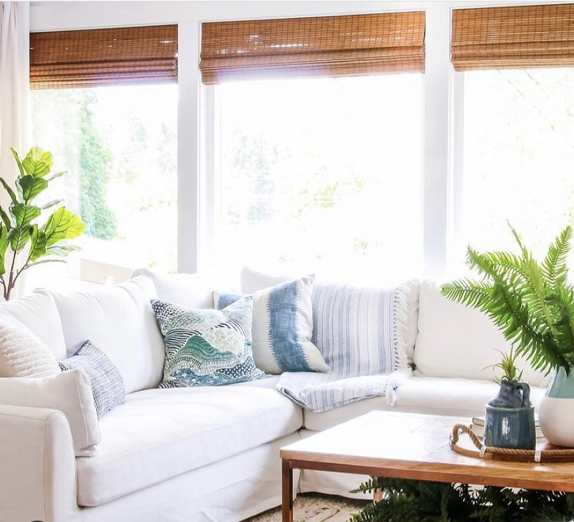 coastal style cordless bamboo shades