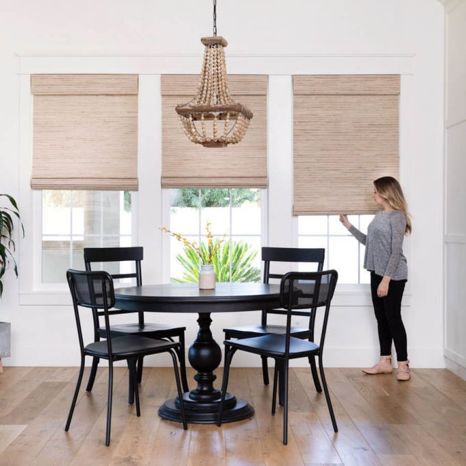 designer woven wood bamboo shades in cora