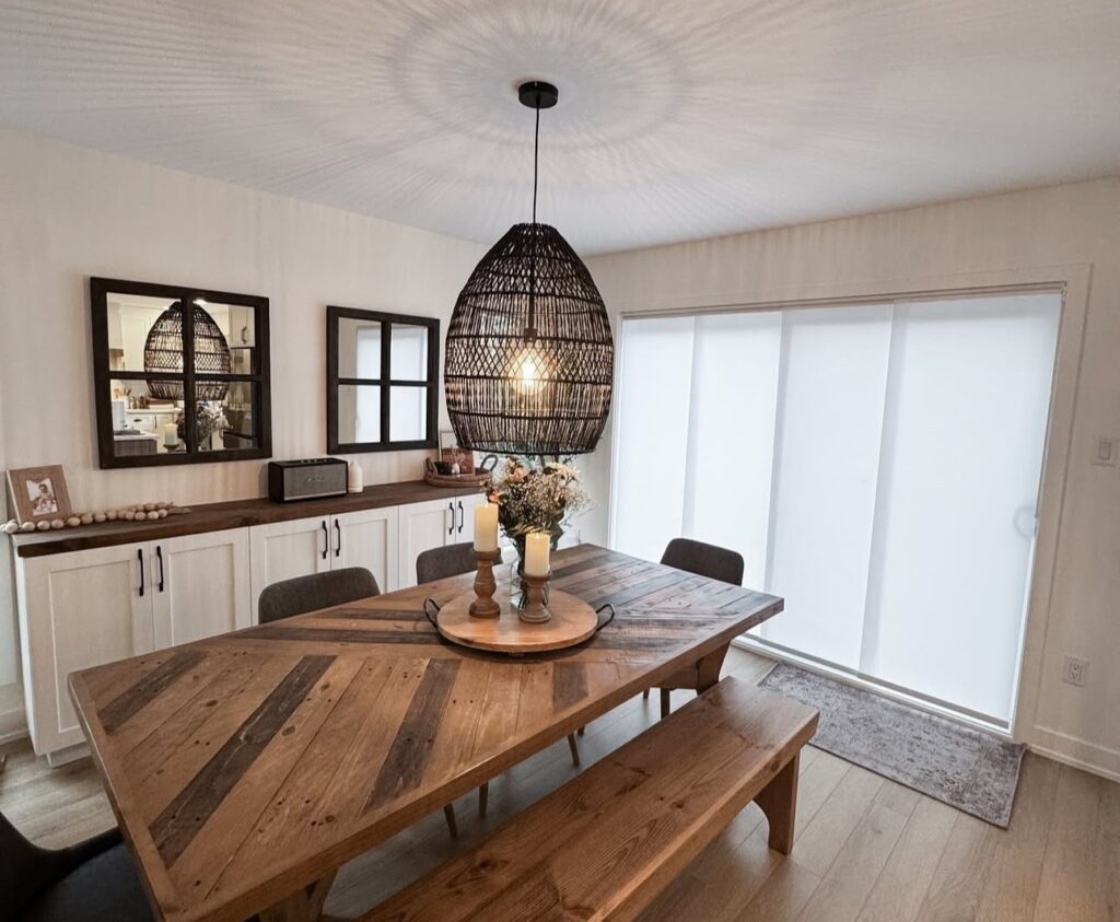 Panel track blinds
