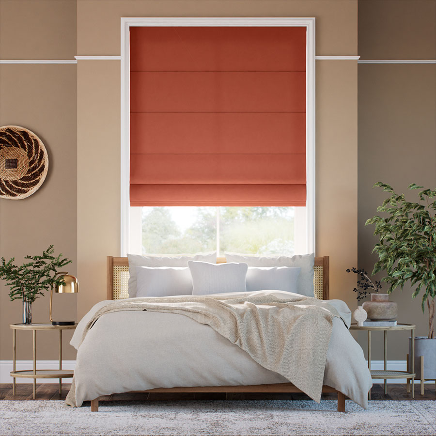 classic roman shades in red currant